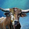 Longhorn, 20" x 30", acrylic on canvas