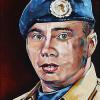Master Corporal Wish Gaudet, 12" x 16", acrylic on canvas