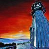 Cochin Lighthouse, 12" x 16", acrylic on canvas