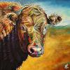 Kananaskis Cow, 24" x 24", acrylic on canvas