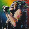 Janis Joplin (2021), 16" x 16", acrylic on canvas