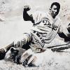 Jackie Robinson, 18" x 24", acrylic on canvas