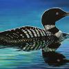 Loon, 12" x 18", acrylic on canvas