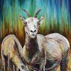 Mountain Sheep, 30" x 40", acrylic on canvas