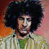 Abbie Hoffman, 16" x 16", acrylic on canvas