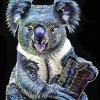 Koala on Black, 16" x 20", acrylic on canvas
