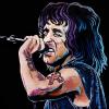 Bon Scott (AC/DC), 16" x 20", acrylic on canvas