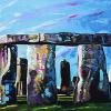 Stonehenge, 18" x 48", acrylic on canvas