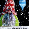 Wannabe - Christmas Gnome No. 4, 6" x 18", acrylic on canvas