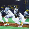 Rickey Henderson, 18" x 36", acrylic on canvas