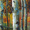 Autumn Morning, 18" x 72", acrylic on canvas