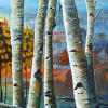 Autumn Morning No. 2, 18" x 72", acrylic on canvas