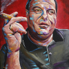 Tony Soprano, 16" x 20", acrylic on canvas