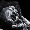 Ella Fitzgerald in Black and White, 16" x 24", acrylic on canvas