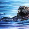 Sea Otter, 16" x 24", acrylic on canvas