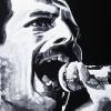 Freddie in Black and White, 18" x 24", acrylic on canvas
