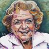 Betty White, 12" x 12", acrylic on canvas