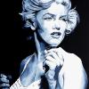 Marilyn in Blue, 30" x 40", acrylic on canvas
