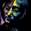 Lennon on Black, 18" x 24", acrylic on canvas