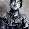 Bob Dylan Beginnings, 18" x 24", acrylic on canvas