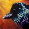 Toni's Raven, 24" x 24", acrylic on canvas