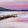 Dawn over Beaver Mines Lake, 16" x 48", acrylic on canvas
