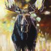 Morris the Moose, 30" x 40", acrylic on canvas
