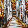 Journey Through Autumn, 12" x 48", acrylic on canvas