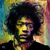 Purple Haze - Jimi Hendrix, 18" x 18", acrylic on canvas