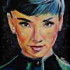 Audrey Hepburn, 24" x 24", acrylic on canvas