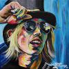 Tom Petty, 12" x 12", acrylic on canvas