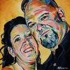Amy and Rod McDonald, 10" x 10", acrylic on canvas