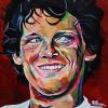 Terry Fox, 16" x 20", acrylic on canvas (painted live in Innisfail, AB)