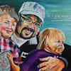 Logan, Ben and Madison Houston, 36" x 48", acrylic on canvas