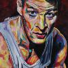 Gordie Howe, 12" x 24", acrylic on canvas