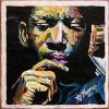 John Coltrane, 13 3/8" x 13 3/8", acrylic on ceramic tile