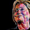 Hillary Clinton, 12" x 24", acrylic on canvas