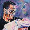 Brian MacDougall and Godson, 24" x 24", acrylic on canvas