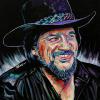 Waylon Jennings, 24" x 24", acrylic on canvas