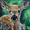 Fawn, 12" x 12", acrylic on canvas