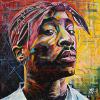 Tupac, 36" x 36", acrylic on canvas