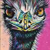 Emu, 12" x 24", acrylic on canvas
