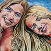 Bridget and Zara Chambers, 16" x 20", acrylic on canvas