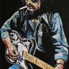 Waylon Jennings, 24" x 36", acrylic knife painting on canvas