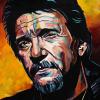 Waylon Jennings, 18" x 24", acrylic on canvas