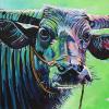 Cambodian Water Buffalo, 16" x 20", acrylic on canvas