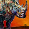 Rhino, 24" x 36", acrylic on canvas