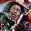 Bob Marley, 24" x 24", acrylic on canvas