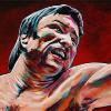 George Chuvalo, 10" x 20", acrylic on canvas