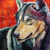 Majestic Wolf, 36" x 48", acrylic on canvas